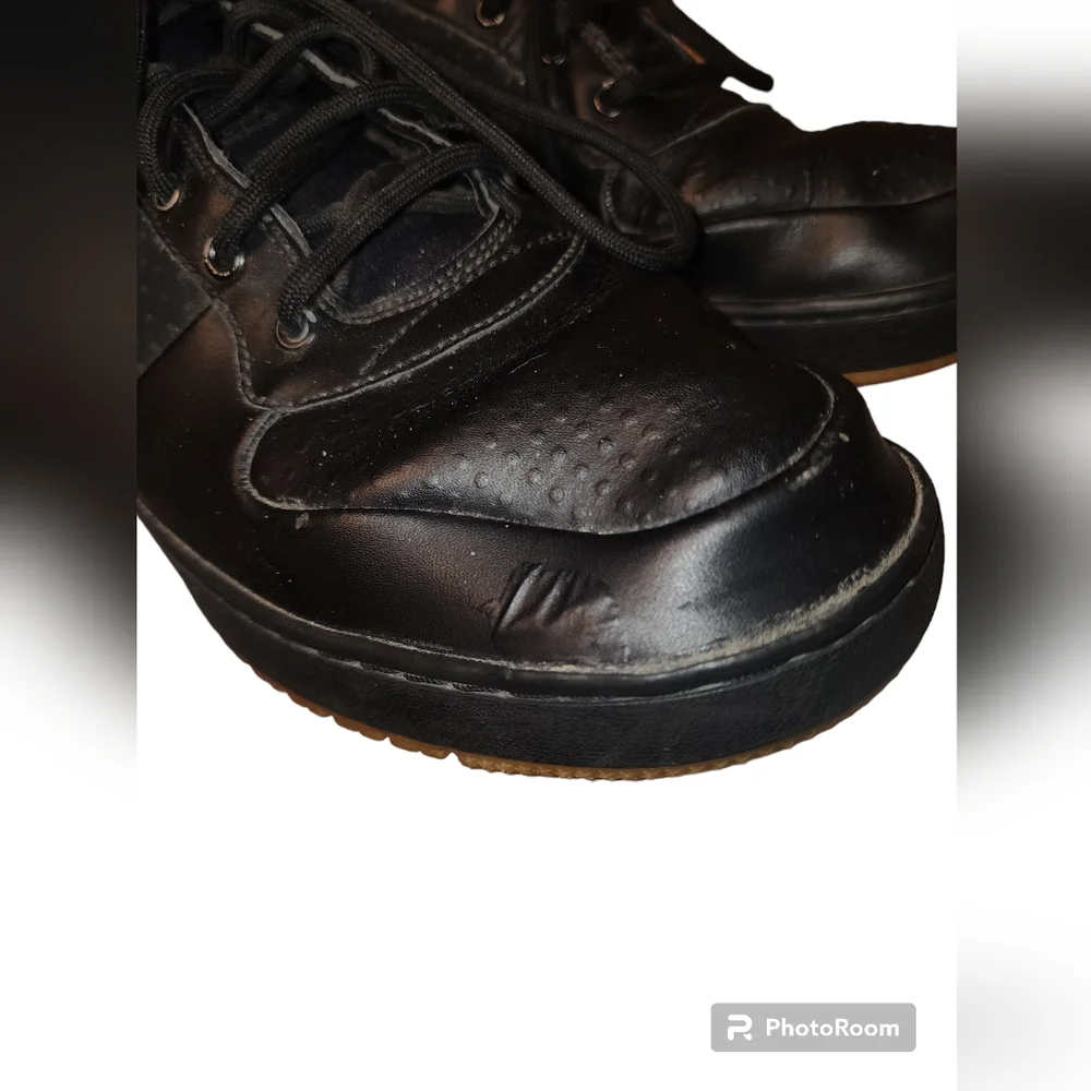 Nike Ebernon Mid Winter Men's Water Resistant Sneakers Nike AQ8754-001 Black/Gum - Picture 2 of 7